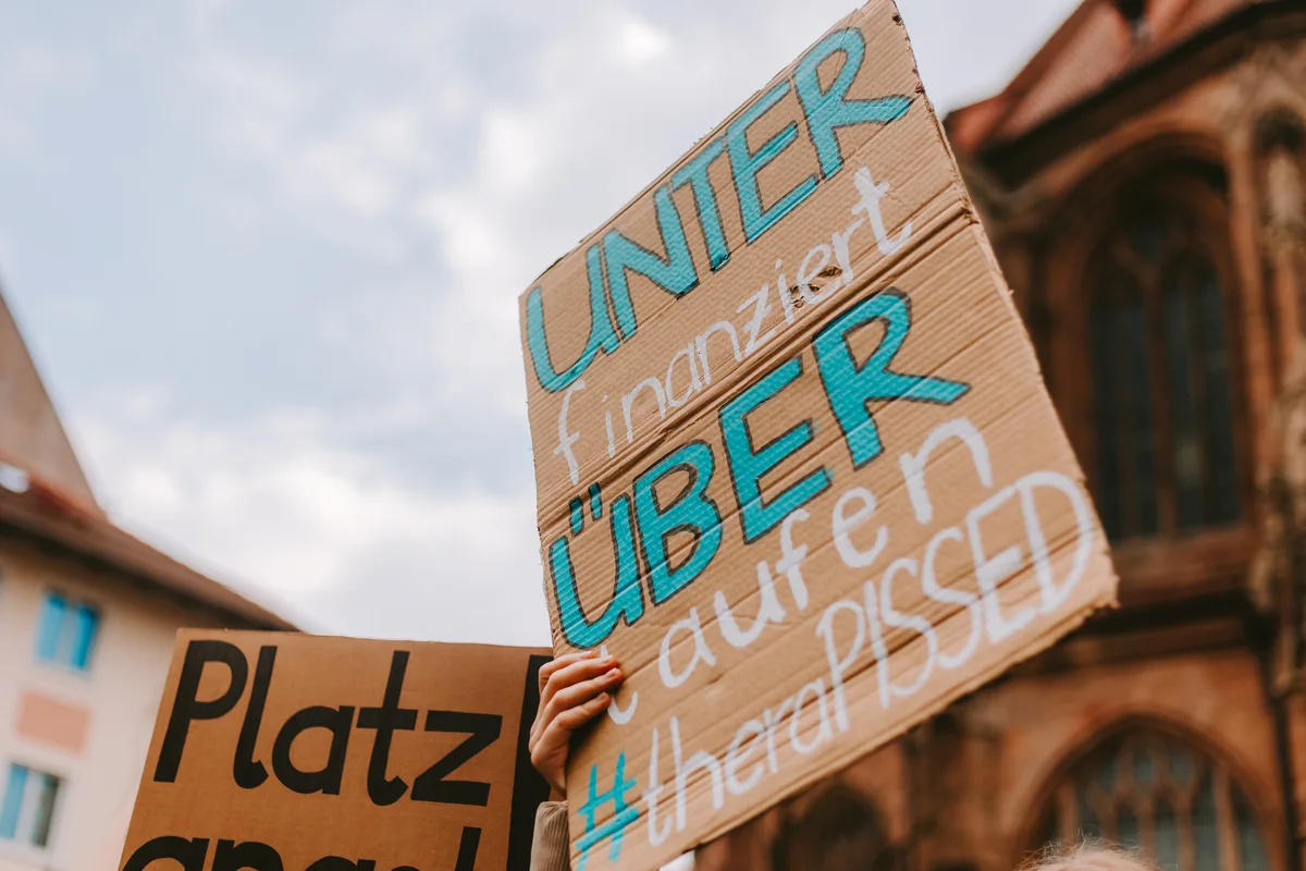 Demo der Psychotherapeut:innen – Menschenmenge