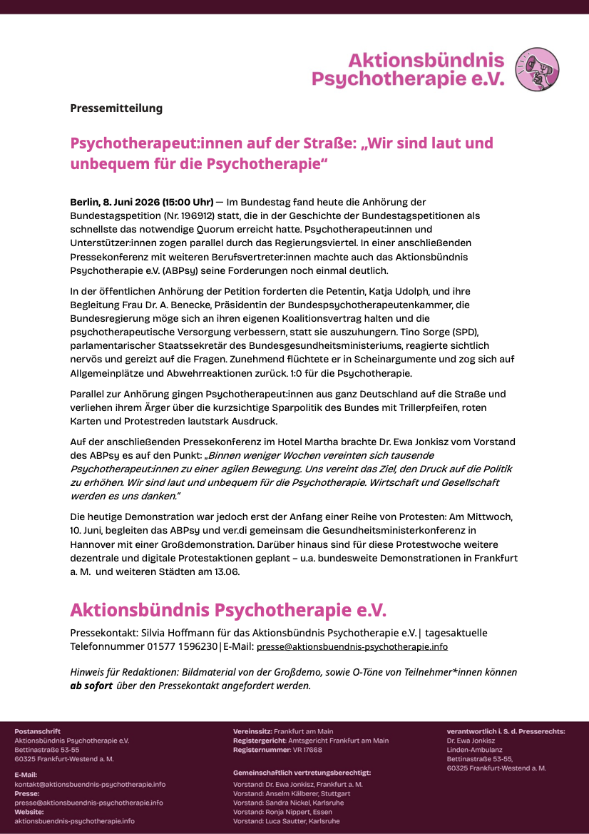 Anhörung der Bundestagspetition
